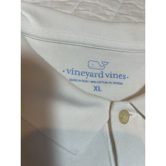 Vineyard Vines Polo Men’s XL Shirt White Classic Fit golf preppy cotton spandex - Picture 5 of 5